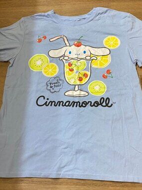 Sanrio Cinnamoroll “Fresh & Fun” Pastel Blue Graphic Tee – XL
